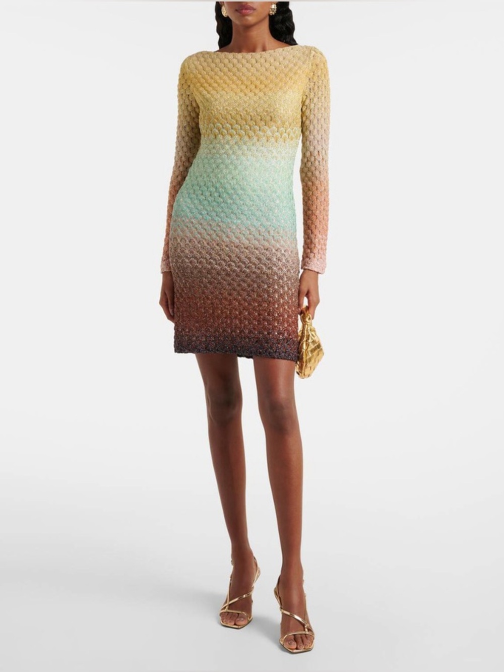 Missoni metallic ombré knit mini dress